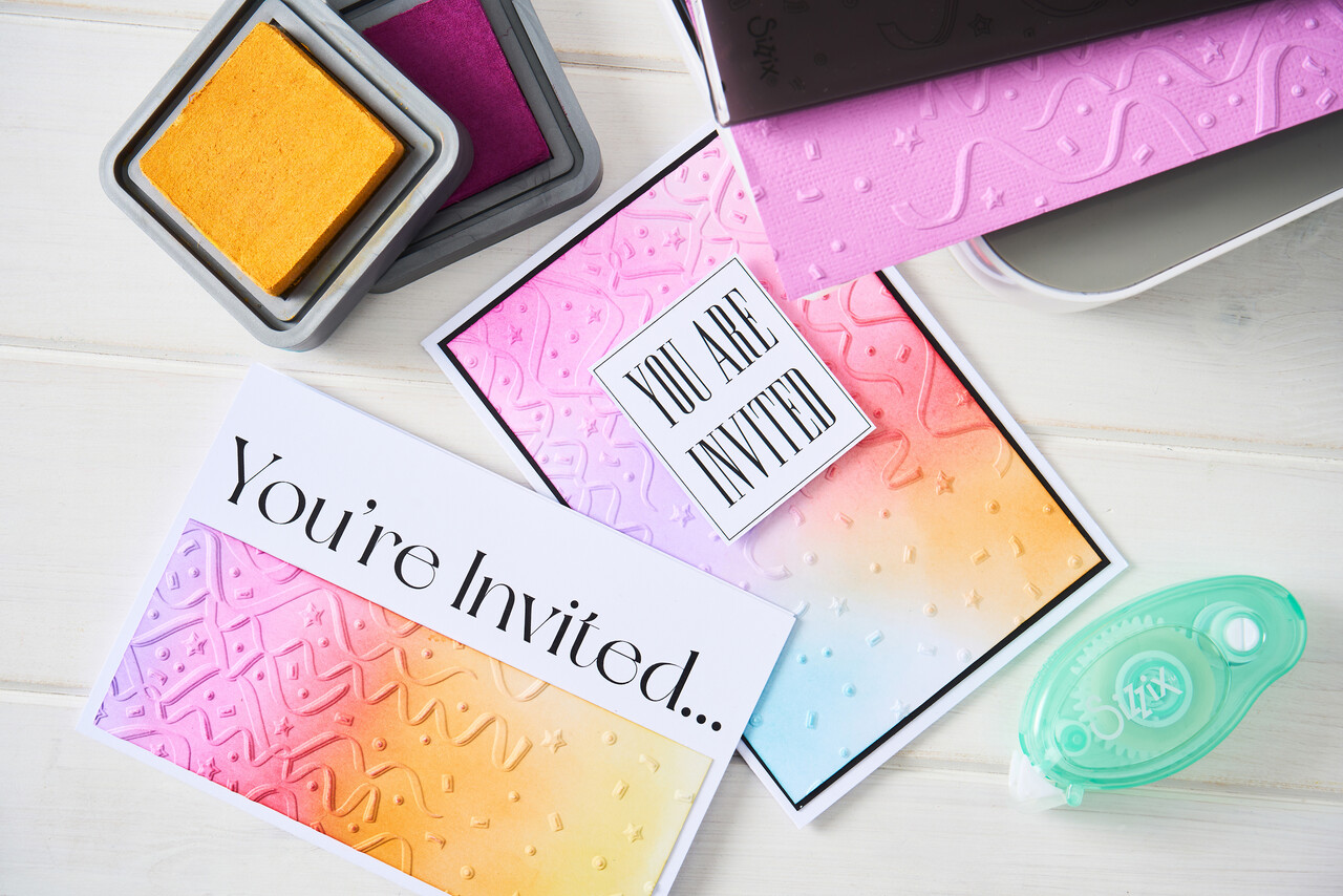 Sizzix Multi-Level Textured Impressions Embossing Folder Party Time by Eileen Hull (667131)