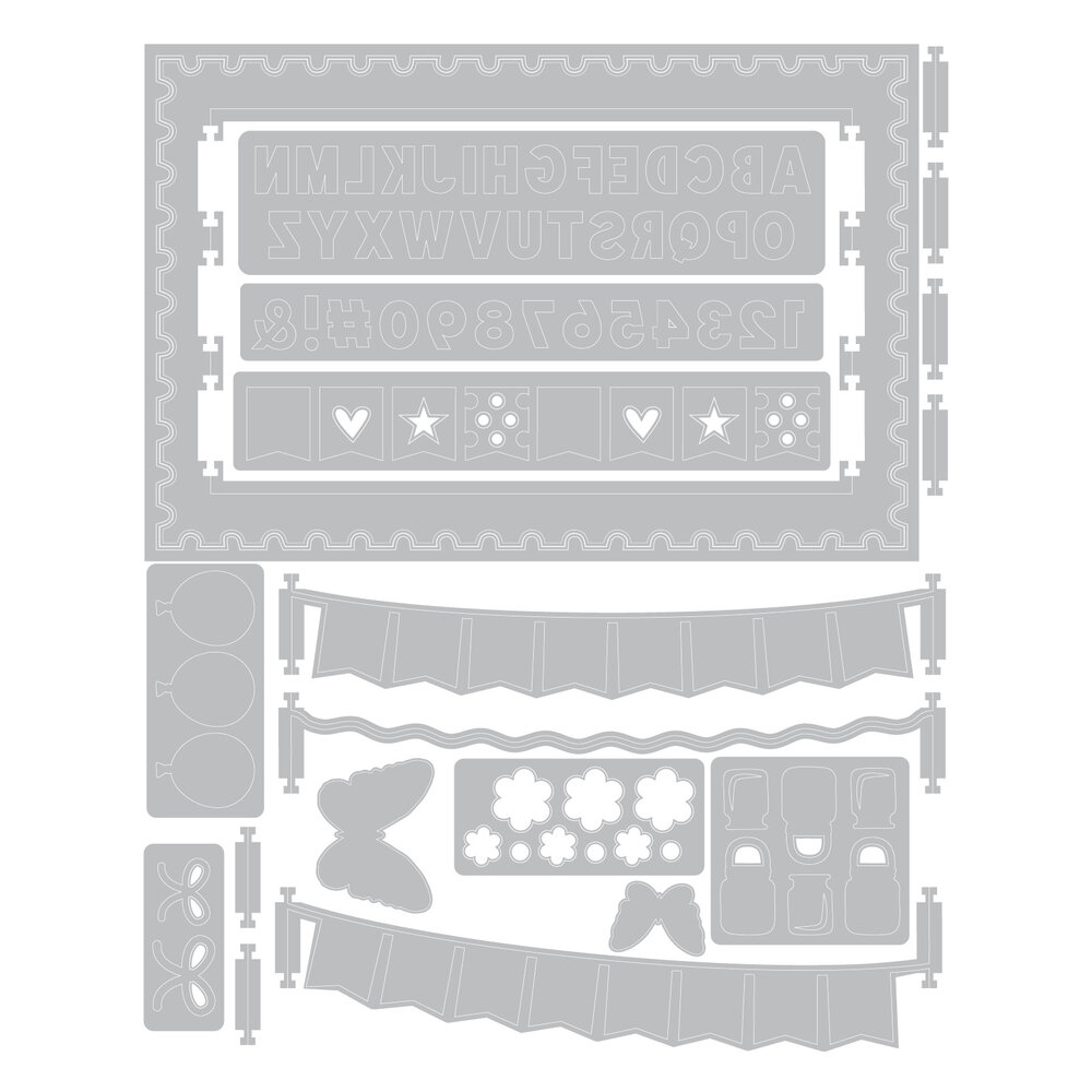 Sizzix Thinlits Die Set All about Banners (20pcs) by 49 & Market (667055)