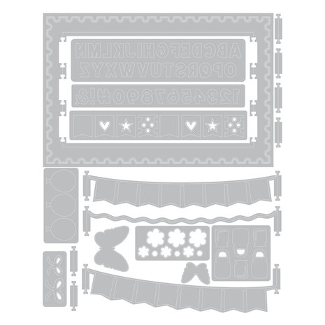 Sizzix Thinlits Die Set All about Banners (20pcs) by 49 & Market (667055)