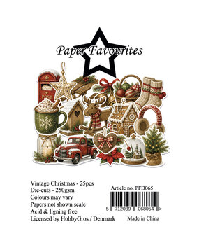 Paper Favourites Die-Cuts A7 Vintage Christmas (25pcs) (PFD065)