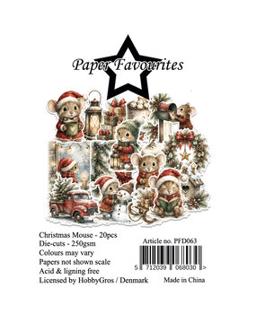 Paper Favourites Die-Cuts A7 Christmas Mouse (20pcs) (PFD063) Paper Favourites Die-Cuts A7 Christmas Mouse (20pcs) (PFD063)