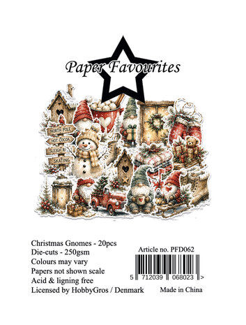 Paper Favourites Die-Cuts A7 Christmas Gnomes (20pcs) (PFD062)