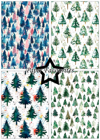 Paper Favourites Christmas Trees A5 Paper Pack (PFA231) Paper Favourites Christmas Trees A5 Paper Pack (PFA231)