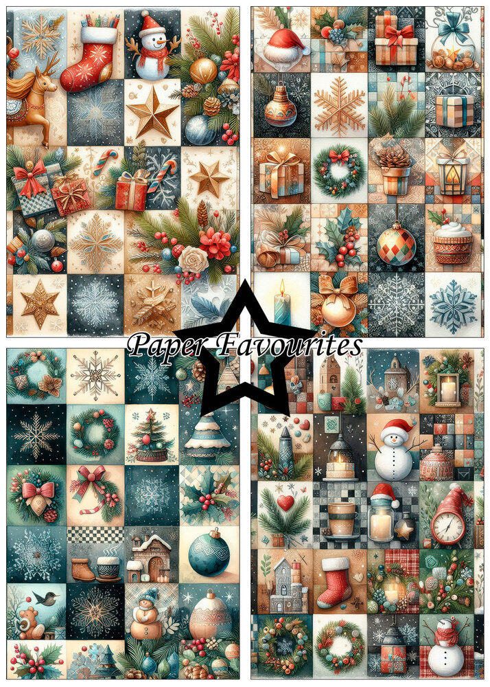 Paper Favourites Christmas Patchwork A5 Paper Pack (PFA230)