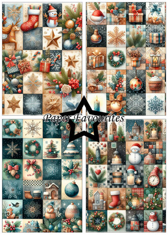 Paper Favourites Christmas Patchwork A5 Paper Pack (PFA230)