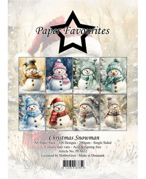 Paper Favourites Christmas Snowman A6 Paper Pack (PFA632) Paper Favourites Christmas Snowman A6 Paper Pack (PFA632)