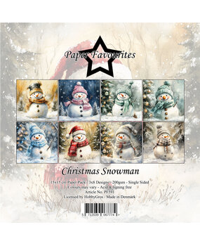 Paper Favourites Christmas Snowman 6x6 Inch Paper Pack (PF591)