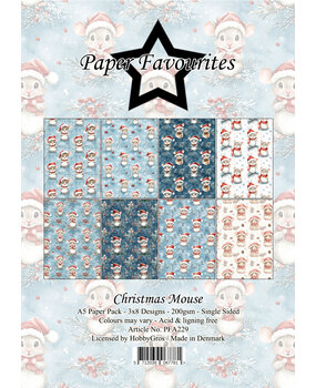 Paper Favourites Christmas Mouse A5 Paper Pack (PFA229)