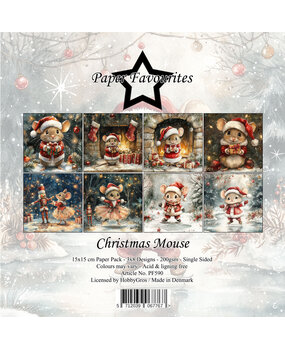 Paper Favourites Christmas Mouse 6x6 Inch Paper Pack (PF590)