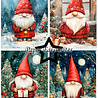 Paper Favourites Christmas Gnomes #2 A6 Paper Pack (PFA630)