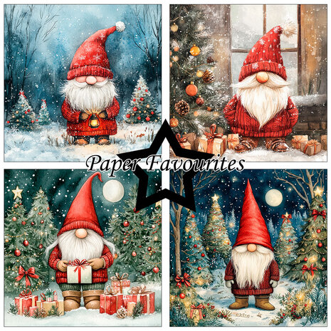 Paper Favourites Christmas Gnomes #2 6x6 Inch Paper Pack (PF589) Paper Favourites Christmas Gnomes #2 6x6 Inch Paper Pack (PF589)