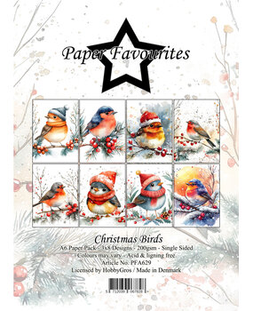 Paper Favourites Christmas Birds A6 Paper Pack (PFA629) Paper Favourites Christmas Birds A6 Paper Pack (PFA629)