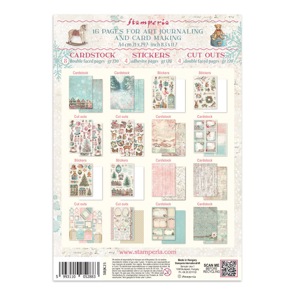 Stamperia Winter Magic Junk Journal Stickers, Backgrounds, Cut-Outs (SBJK25) Stamperia Winter Magic Junk Journal Stickers, Backgrounds, Cut-Outs (SBJK25)