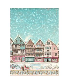 Stamperia Winter Magic A4 Rice Paper Village (6pcs) (DFSA41135)