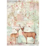 Stamperia Winter Magic A4 Rice Paper Deer (6pcs) (DFSA41133)