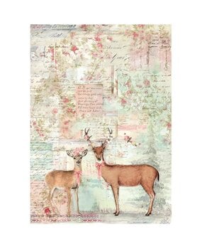 Stamperia Winter Magic A4 Rice Paper Deer (6pcs) (DFSA41133)