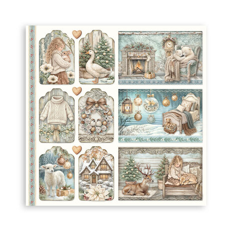 Stamperia White Christmas 12x12 Inch Paper Pack (Single Face) by Cristina Radovan (SBBXLB39)