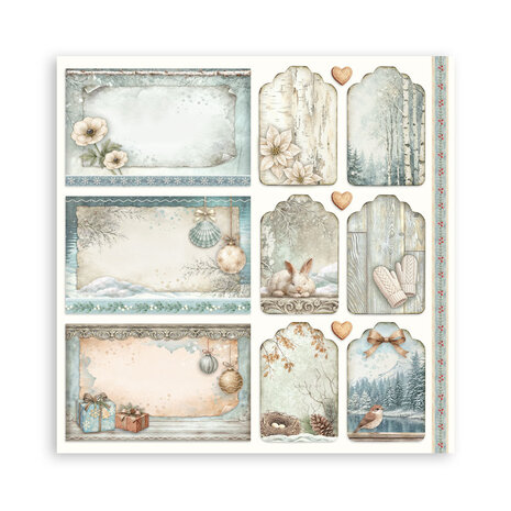 Stamperia White Christmas 12x12 Inch Paper Pack (Single Face) by Cristina Radovan (SBBXLB39)