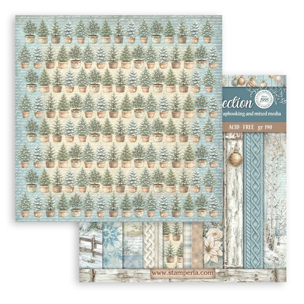 Stamperia White Christmas 12x12 Inch Paper Pack Maxi Background Selection by Cristina Radovan (SBBL191) Stamperia White Christmas 12x12 Inch Paper Pack Maxi Background Selection by Cristina Radovan (SBBL191)