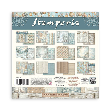 Stamperia White Christmas 12x12 Inch Paper Pack Maxi Background Selection by Cristina Radovan (SBBL191) Stamperia White Christmas 12x12 Inch Paper Pack Maxi Background Selection by Cristina Radovan (SBBL191)