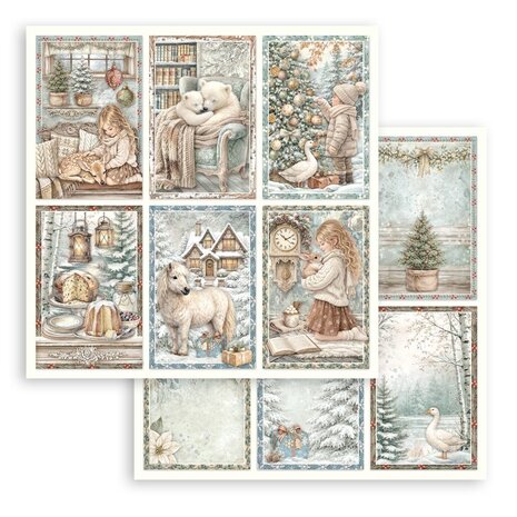 Stamperia White Christmas 12x12 Inch Paper Sheet 6 cards (10pcs) by Cristina Radovan (SBB1158) Stamperia White Christmas 12x12 Inch Paper Sheet 6 cards (10pcs) by Cristina Radovan (SBB1158)