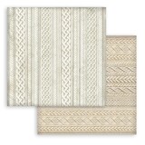 Stamperia White Christmas 12x12 Inch Paper Sheet Knitted Patterns (10pcs) by Cristina Radovan (SBB1161)