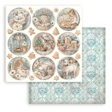 Stamperia White Christmas 12x12 Inch Paper Sheet Rounds (10pcs) by Cristina Radovan (SBB1160)