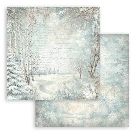Stamperia White Christmas 12x12 Inch Paper Sheet Snowy Woods (10pcs) by Cristina Radovan (SBB1163) Stamperia White Christmas 12x12 Inch Paper Sheet Snowy Woods (10pcs) by Cristina Radovan (SBB1163)
