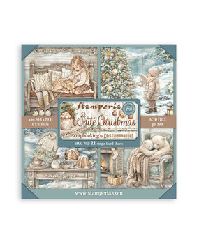 Stamperia White Christmas 8x8 Inch Paper Pack (Single Face) by Cristina Radovan (SBBSXB27) Stamperia White Christmas 8x8 Inch Paper Pack (Single Face) by Cristina Radovan (SBBSXB27)