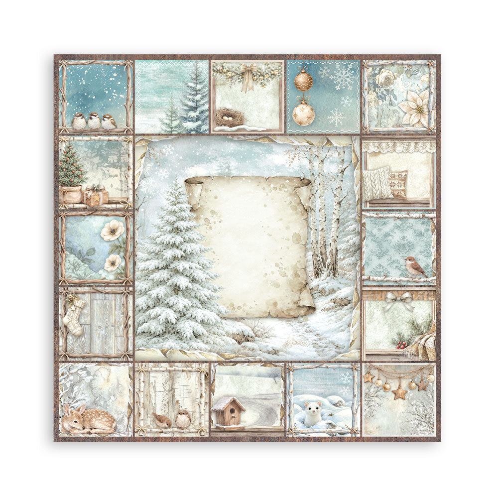 Stamperia White Christmas 8x8 Inch Paper Pack (Single Face) by Cristina Radovan (SBBSXB27) Stamperia White Christmas 8x8 Inch Paper Pack (Single Face) by Cristina Radovan (SBBSXB27)