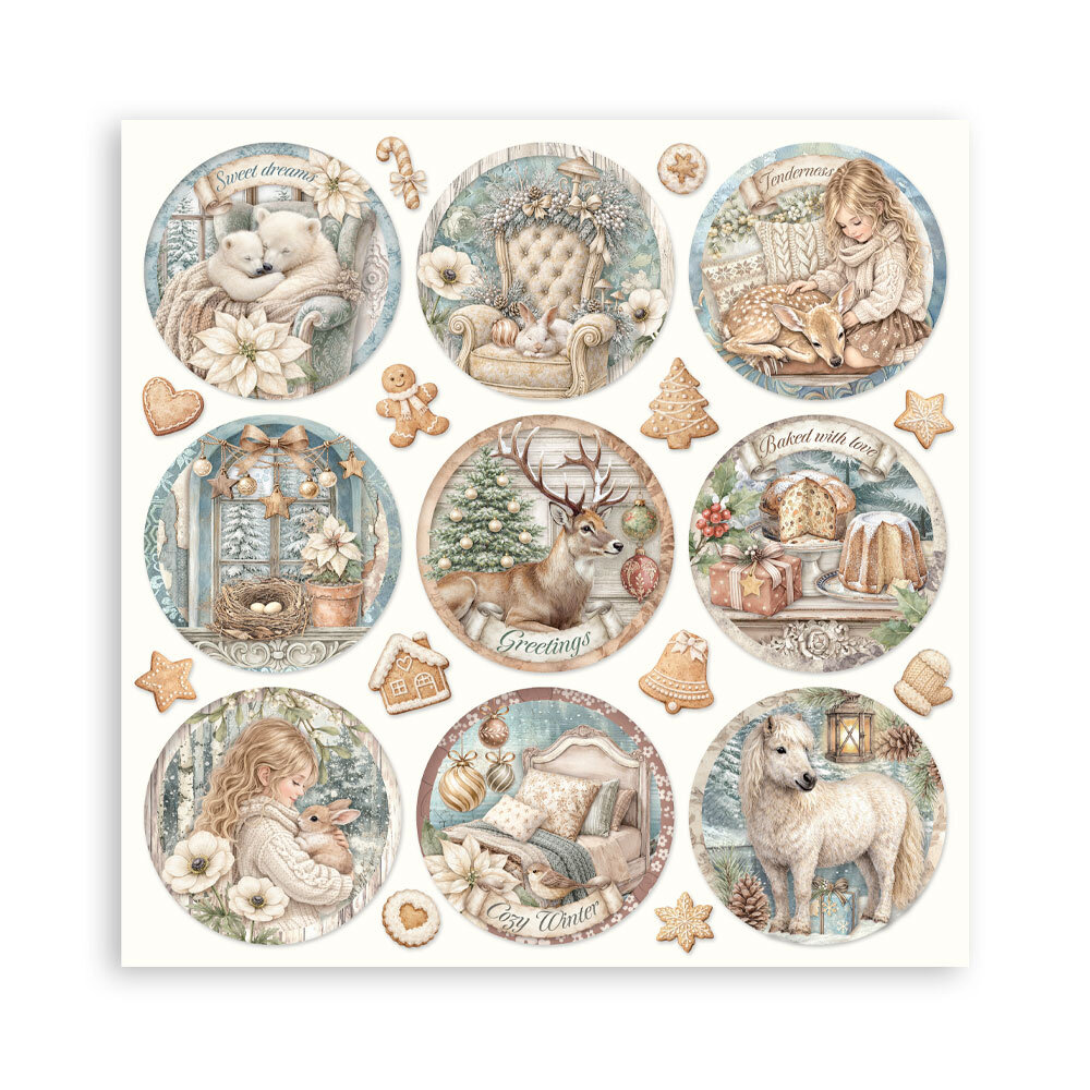 Stamperia White Christmas 8x8 Inch Paper Pack (Single Face) by Cristina Radovan (SBBSXB27) Stamperia White Christmas 8x8 Inch Paper Pack (Single Face) by Cristina Radovan (SBBSXB27)