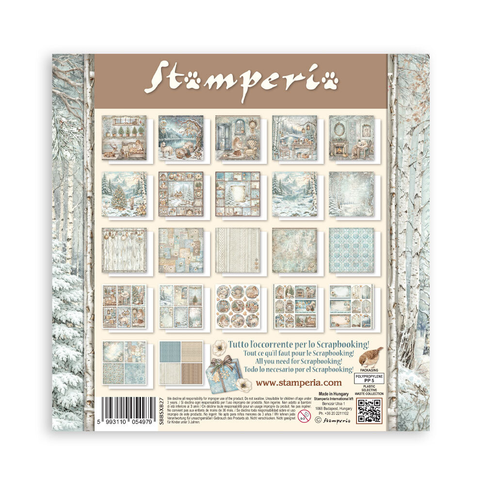 Stamperia White Christmas 8x8 Inch Paper Pack (Single Face) by Cristina Radovan (SBBSXB27) Stamperia White Christmas 8x8 Inch Paper Pack (Single Face) by Cristina Radovan (SBBSXB27)