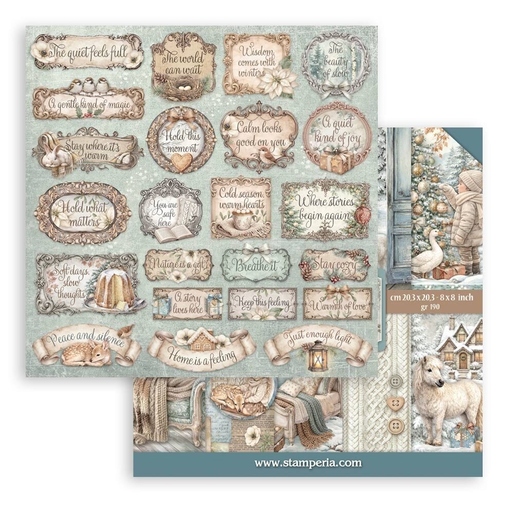 Stamperia White Christmas 8x8 Inch Paper Pack by Cristina Radovan (SBBS146) Stamperia White Christmas 8x8 Inch Paper Pack by Cristina Radovan (SBBS146)