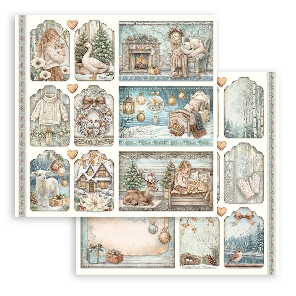 Stamperia White Christmas 8x8 Inch Paper Pack by Cristina Radovan (SBBS146) Stamperia White Christmas 8x8 Inch Paper Pack by Cristina Radovan (SBBS146)