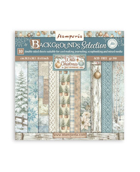 Stamperia White Christmas 8x8 Inch Paper Pack Maxi Background Selection by Cristina Radovan (SBBS147) Stamperia White Christmas 8x8 Inch Paper Pack Maxi Background Selection by Cristina Radovan (SBBS147)