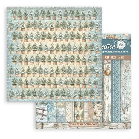 Stamperia White Christmas 8x8 Inch Paper Pack Maxi Background Selection by Cristina Radovan (SBBS147) Stamperia White Christmas 8x8 Inch Paper Pack Maxi Background Selection by Cristina Radovan (SBBS147)
