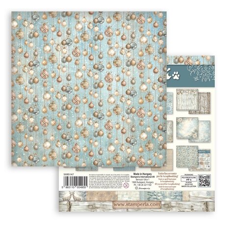Stamperia White Christmas 8x8 Inch Paper Pack Maxi Background Selection by Cristina Radovan (SBBS147) Stamperia White Christmas 8x8 Inch Paper Pack Maxi Background Selection by Cristina Radovan (SBBS147)