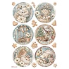 Stamperia White Christmas A4 Rice Paper 6 Rounds (6pcs) by Cristina Radovan (DFSA41144) Stamperia White Christmas A4 Rice Paper 6 Rounds (6pcs) by Cristina Radovan (DFSA41144)