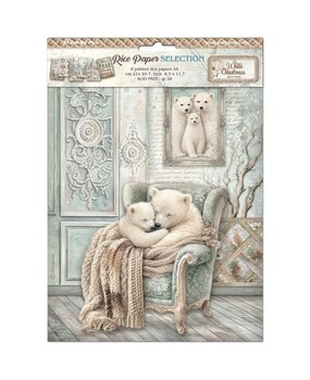 Stamperia White Christmas A4 Rice Paper Selection (6pcs) by Cristina Radovan (DFSA4XWG)