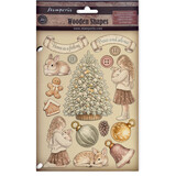 Stamperia White Christmas A5 Colored Wooden Shapes by Cristina Radovan (KLSP206)