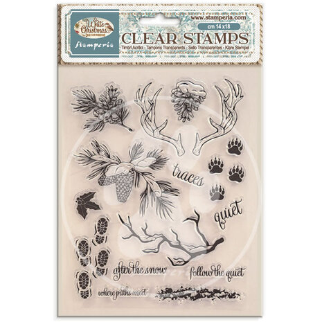 Stamperia White Christmas Clear Stamps by Cristina Radovan (WTK245) Stamperia White Christmas Clear Stamps by Cristina Radovan (WTK245)
