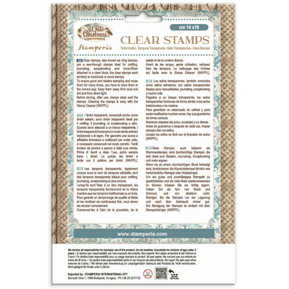 Stamperia White Christmas Clear Stamps by Cristina Radovan (WTK245) Stamperia White Christmas Clear Stamps by Cristina Radovan (WTK245)