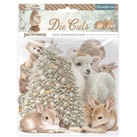 Stamperia White Christmas Die Cuts Assorted by Cristina Radovan (DFLDC141) Stamperia White Christmas Die Cuts Assorted by Cristina Radovan (DFLDC141)