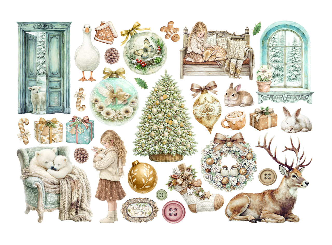 Stamperia White Christmas Ephemera by Cristina Radovan (DFLCT89) Stamperia White Christmas Ephemera by Cristina Radovan (DFLCT89)
