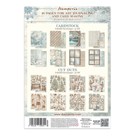 Stamperia White Christmas Junk Journal A5 Focus Points by Cristina Radovan (SBJKS07) Stamperia White Christmas Junk Journal A5 Focus Points by Cristina Radovan (SBJKS07)