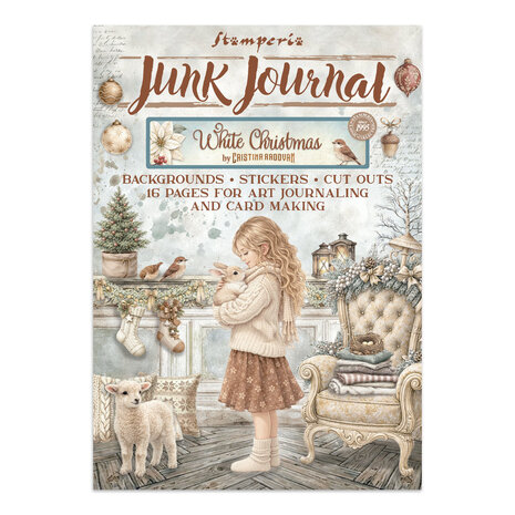 Stamperia White Christmas Junk Journal Stickers, Backgrounds, Cut-Outs by Cristina Radovan (SBJK28) Stamperia White Christmas Junk Journal Stickers, Backgrounds, Cut-Outs by Cristina Radovan (SBJK28)
