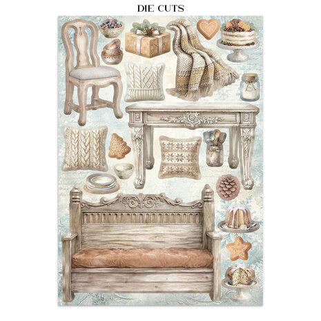 Stamperia White Christmas Junk Journal Stickers, Backgrounds, Cut-Outs by Cristina Radovan (SBJK28) Stamperia White Christmas Junk Journal Stickers, Backgrounds, Cut-Outs by Cristina Radovan (SBJK28)