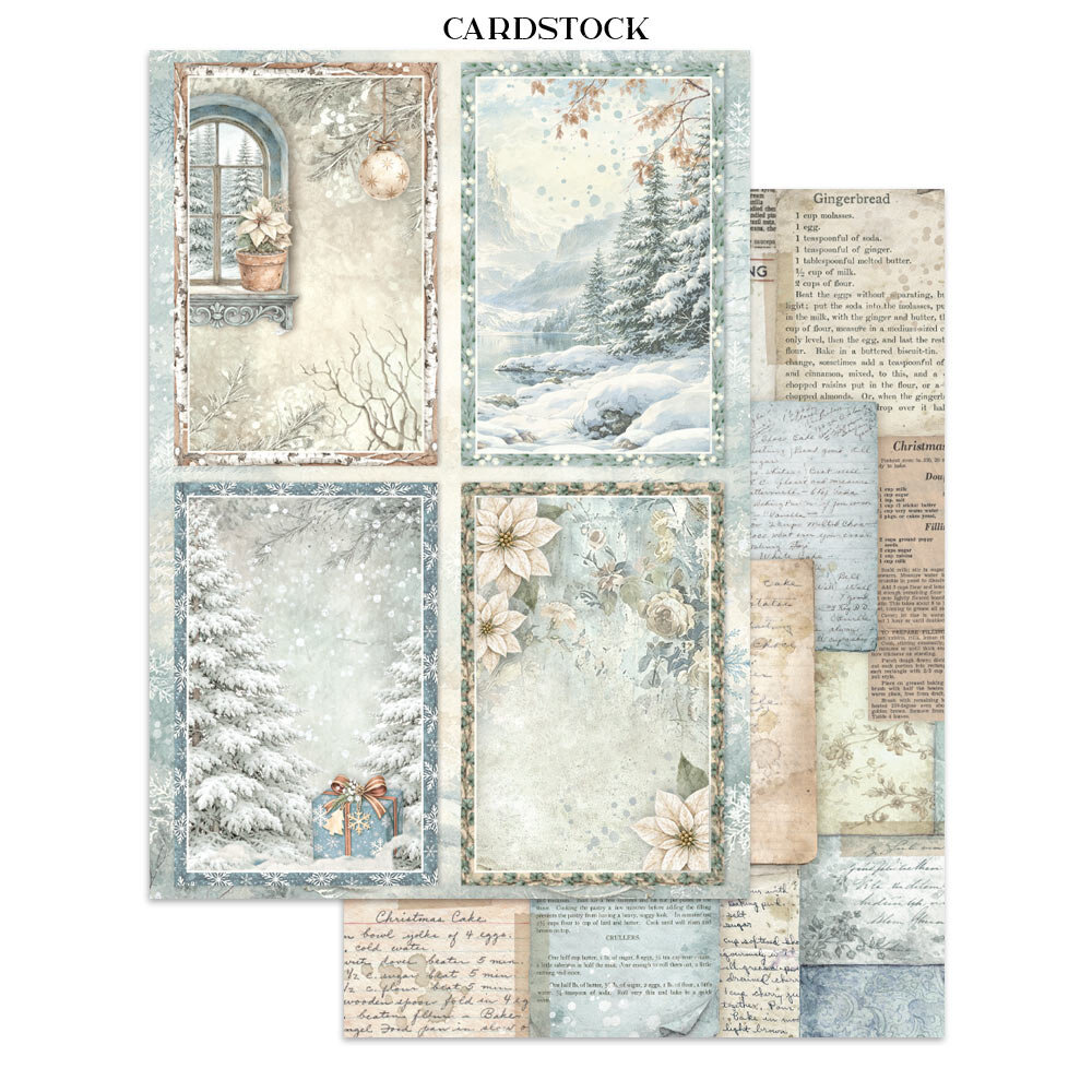 Stamperia White Christmas Junk Journal Stickers, Backgrounds, Cut-Outs by Cristina Radovan (SBJK28) Stamperia White Christmas Junk Journal Stickers, Backgrounds, Cut-Outs by Cristina Radovan (SBJK28)