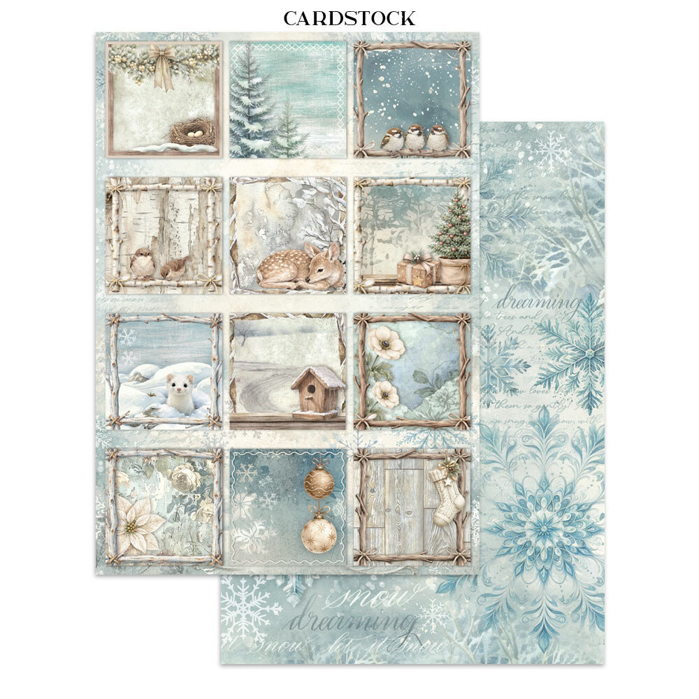 Stamperia White Christmas Junk Journal Stickers, Backgrounds, Cut-Outs by Cristina Radovan (SBJK28) Stamperia White Christmas Junk Journal Stickers, Backgrounds, Cut-Outs by Cristina Radovan (SBJK28)