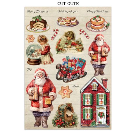 Stamperia Classic Christmas Junk Journal Stickers, Backgrounds, Cut-Outs (SBJK23) Stamperia Classic Christmas Junk Journal Stickers, Backgrounds, Cut-Outs (SBJK23)